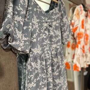 Mikarose Dawn Blue Gray Knee-Length Dress |‎ NWT | Size Large